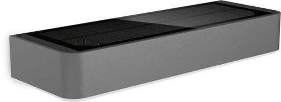 Steinel Solar-Außenleuchte mit Bewegungsmelder XSolar SOL-O S – solarbetriebene LED-Wandleuchte – Anthrazit