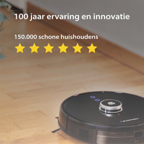 Blaupunkt Bluebot XTREME - Staubsaugerroboter mit Wischfunktion - 3000Pa Saugleistung - Lasernavigation - App- und Sprachsteuerung