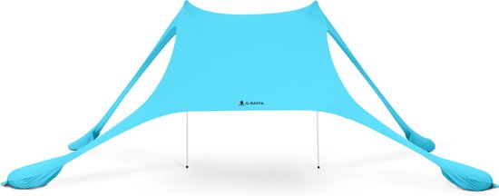 G-RAFFA Strandzelt & Schattentuch (2x2m)- Schnell aufgebaut, leicht & UPF 50+ Sonnenschutz