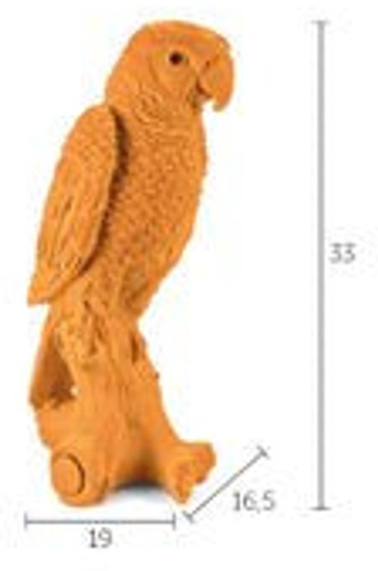 Bold Monkey Papagei Lampe - LED - Samt & PVC - 17 x 19 x 33cm - Schwarz