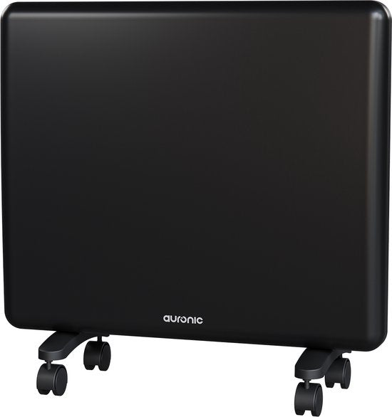 Auronic Konvektorheizung - 1000W - Elektroheizung - 3 Stufen - Metallheizkörper - Freistehend - Räder - Schwarz