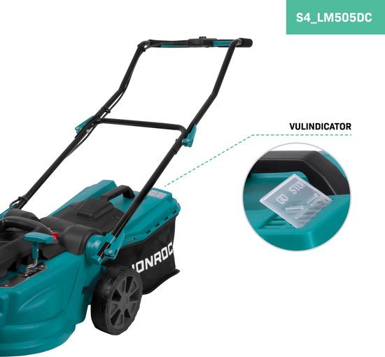 VONROC Akku-Rasenmäher 40V - 38cm - Zentrale Höhenverstellung - Inkl. zwei 4.0Ah Akkus und Doppel-Schnellladegerät