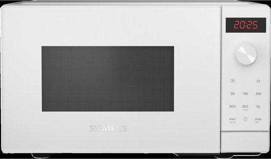 Siemens iQ700 FF023LMW0 Mikrowelle, weiß, Einzelmikrowelle, für die Arbeitsplatte, 20 l, 800 W