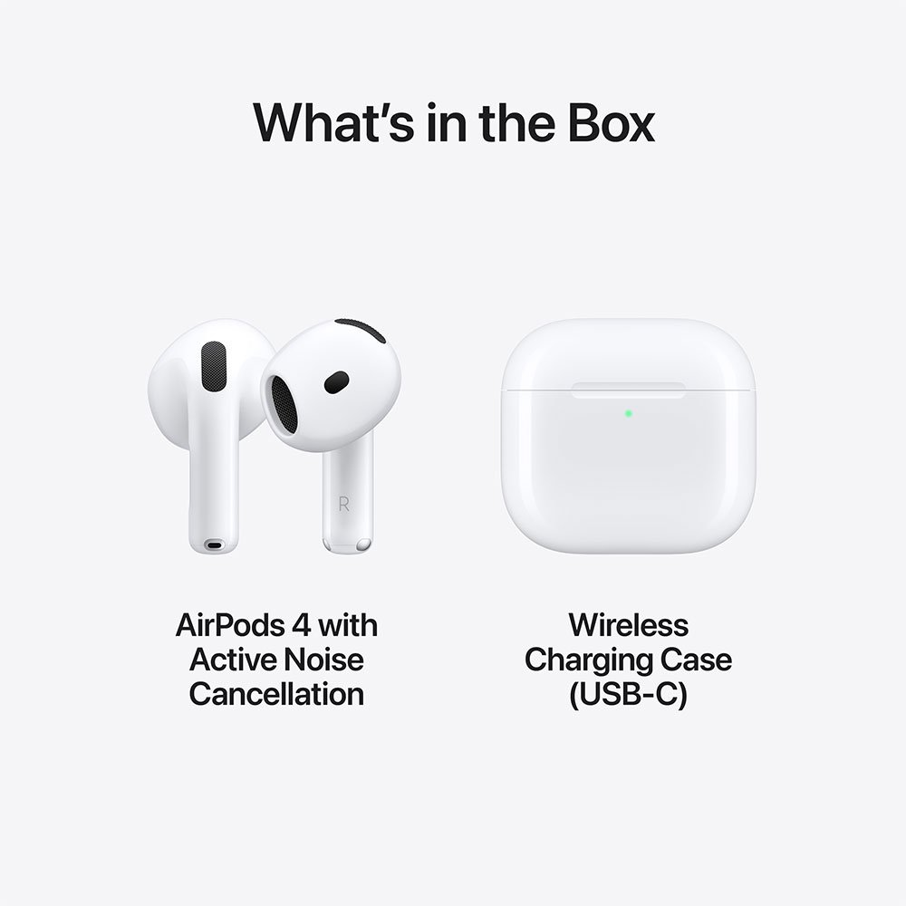 Apple AirPods 4. Generation mit aktiver Geräuschunterdrückung - USB-C - weiß