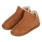 Apollo Home Boots Herren-Hausschuhe - Wildleder - Größe 43/44 - Cognac