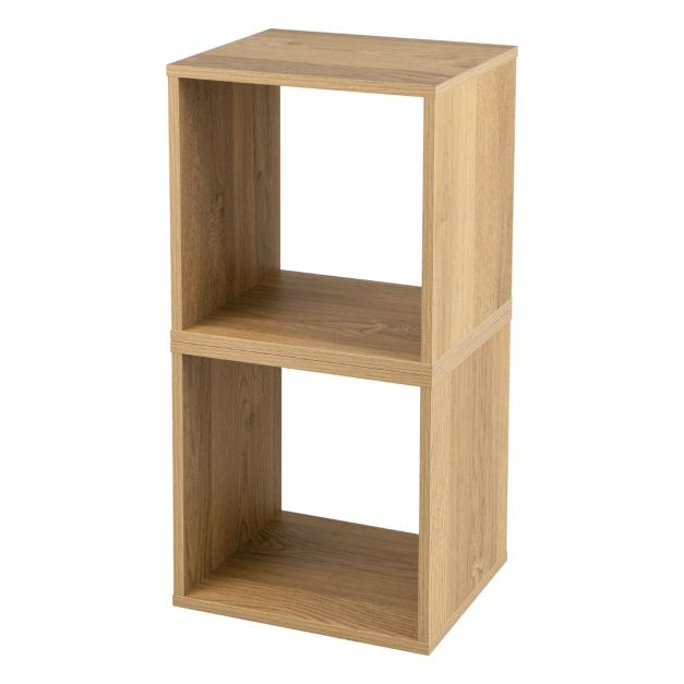 2er Set Aufbewahrungsregale 2 Aufbewahrungswürfel Kombiniertes Gitterregal Stapelbares Bücherregal Aufbewahrungsregal für Schallplatten 38 x 33 x 77 cm