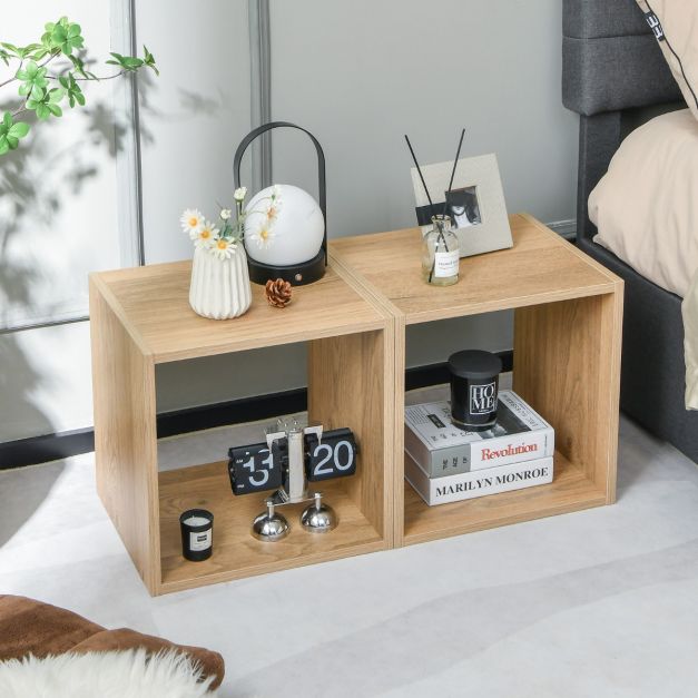 2er Set Aufbewahrungsregale 2 Aufbewahrungswürfel Kombiniertes Gitterregal Stapelbares Bücherregal Aufbewahrungsregal für Schallplatten 38 x 33 x 77 cm