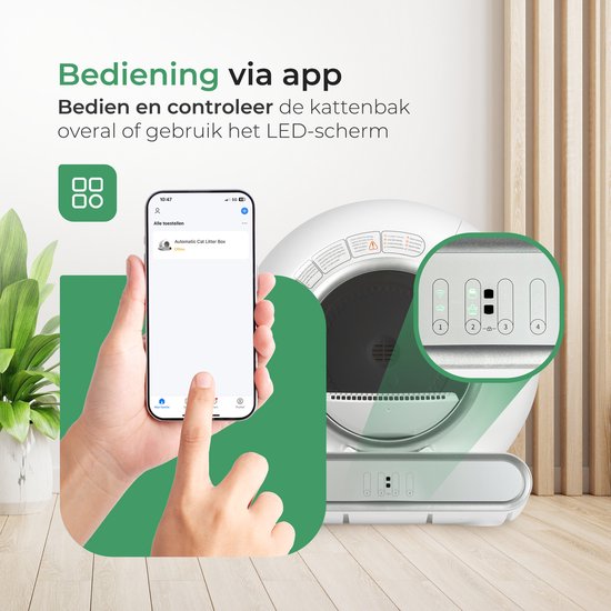 Little Big Bird - Selbstreinigende Katzentoilette - XXL - 3. Generation - Inklusive App - Weiß