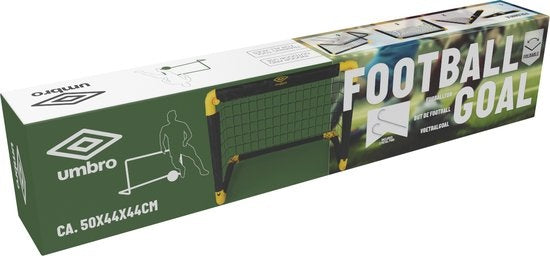 Umbro Fußballtor - faltbares Fußballtor - 50 x 44 x 44cm - Schwarz/Gelb