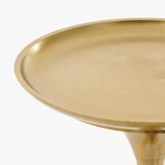 Beistelltisch – H 57 x Ø 25 cm – Recyceltes Aluminium – Gold