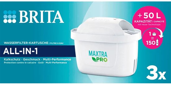Brita Maxtra Pro Pure 3er 1050624 Wasserfilter, weiß
