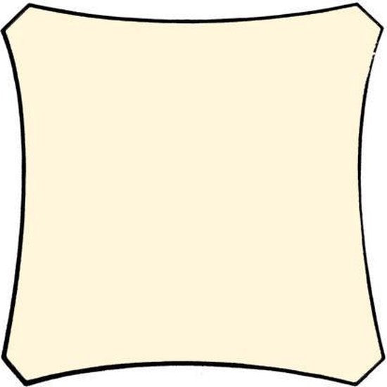 Perel Schattentuch, wasserabweisend, 3,6 x 3,6 m, 160 g/mÂ², Polyester, quadratisch, creme