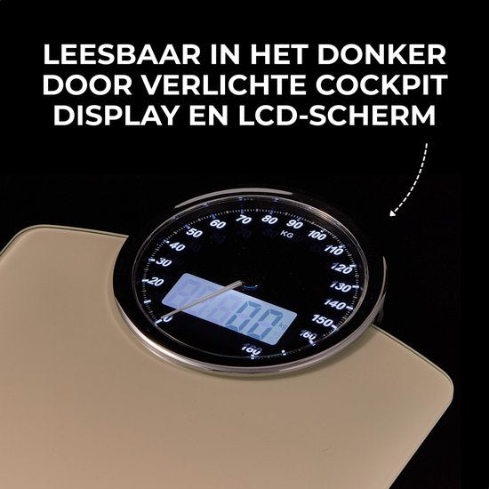 LUCAVITA® Personenwaage „Dual Display Retro“ mit Maßband – Körper – Digital – Analog – Best Buy – Vintage