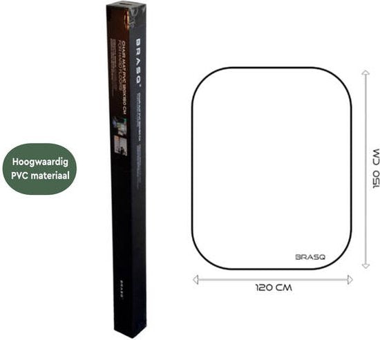 BRASQ Bürostuhlmatte CM200 - Transparent - 120x150 cm - Hochwertiges PVC - Bodenschutzmittel für harte Böden
