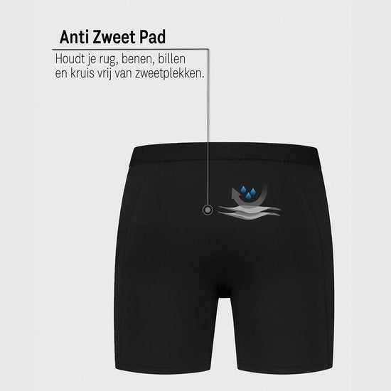 Fibershirts Anti-Sweat Boxershorts - Integriertes Schweißpolster - Atmungsaktives MicroModal - Anti-Transpiration - Männer - Größe L - Schwarz