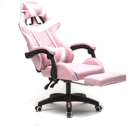 VDD Gaming Stuhl mit Fußstütze - Pink