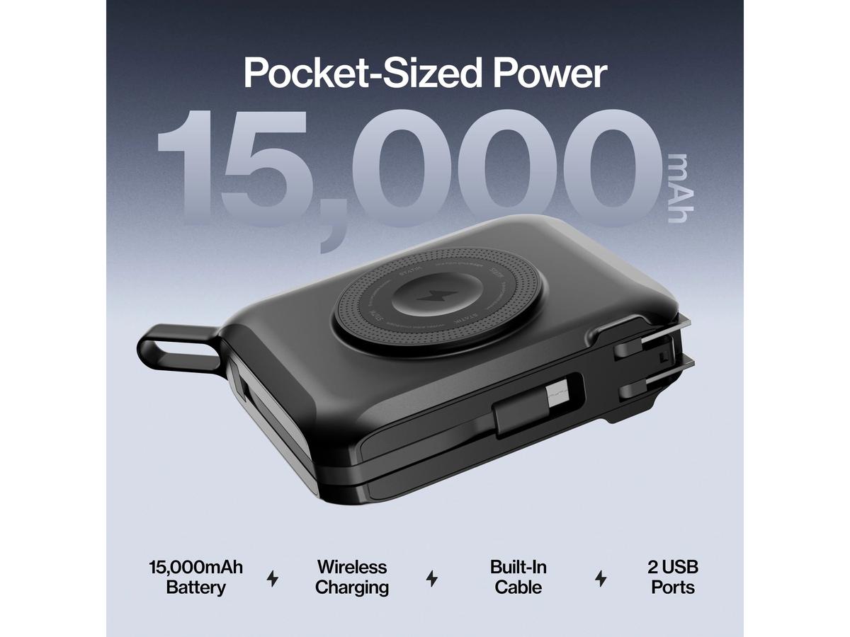 iBOOD SmartCharge Pro Powerbank – 15.000 mAh – 60 W – Schwarz
