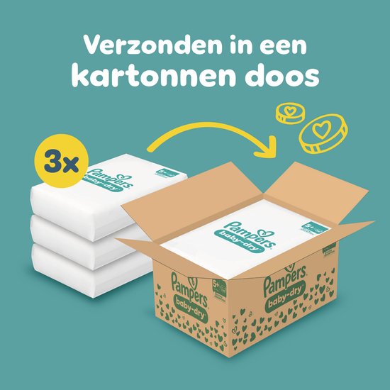 Pampers Baby-Dry Größe 5+ – 168 Windeln – 12 kg–17 kg
