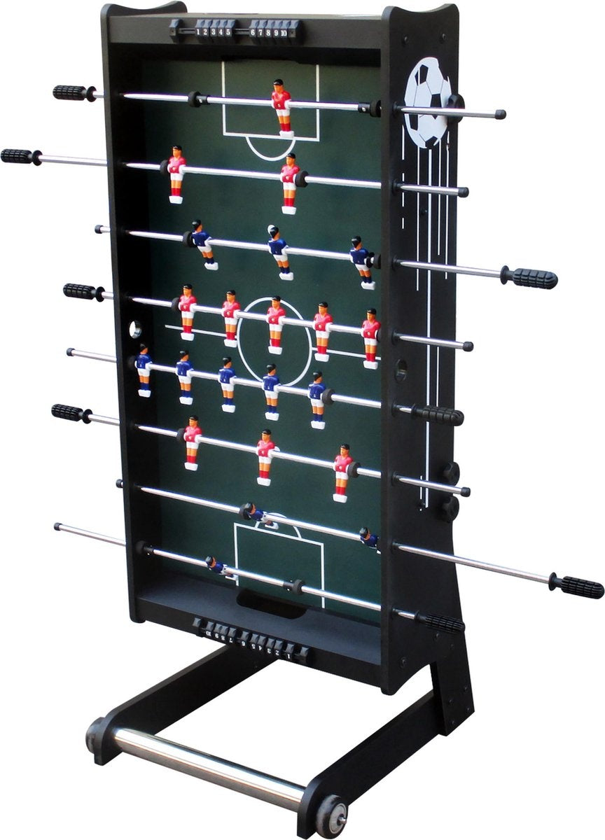 Cougar Scorpion Kickertisch klappbar in Schwarz - Kickertisch inkl. 2 Bälle und Punktezähler - Indoor Kickertisch 126x61x80cm