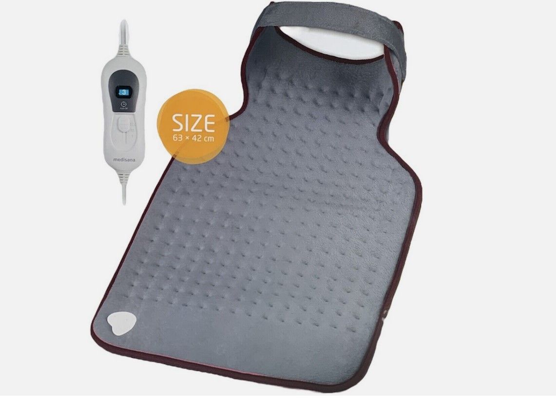 Medisana ecomed HP-46E Rücken- und Nackenwärmekissen – Grau – 63 x 42 cm