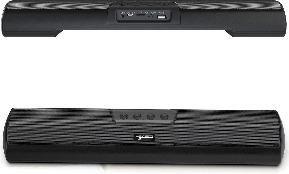 HXSJ Q3 Soundbar PC-Lautsprecher - AUX / Bluetooth kabellos - für Desktop-Computer / Notebooks / Smart TVs / Projektoren - Schwarz