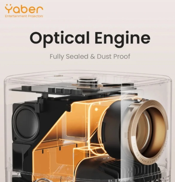 Yaber T2 Plus GTV tragbarer Projektor – Native 1080p – Integrierte JBL-Lautsprecher