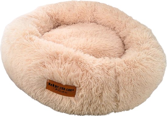 By Cee Cee Hundekorb - Donut Hundekorb - Katzenkorb - Premium Hundekissen - vollständig abnehmbar - Beige 40cm - S