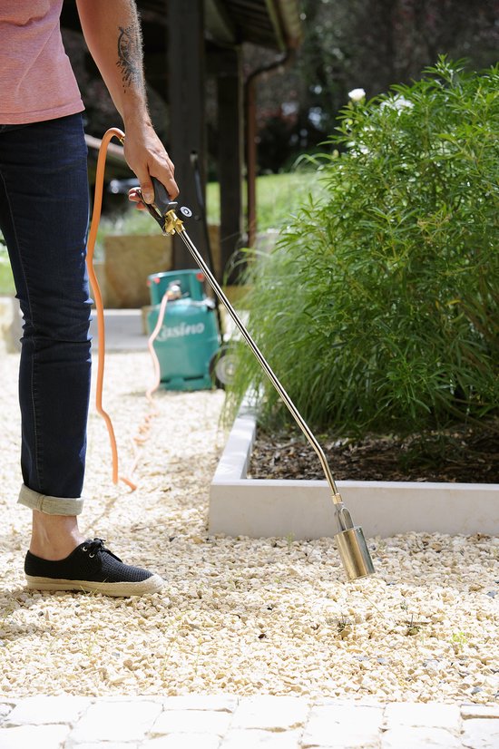 Gas-Unkrautbrenner mit Piezo, 5-Meter-Gasschlauch und Druckregler