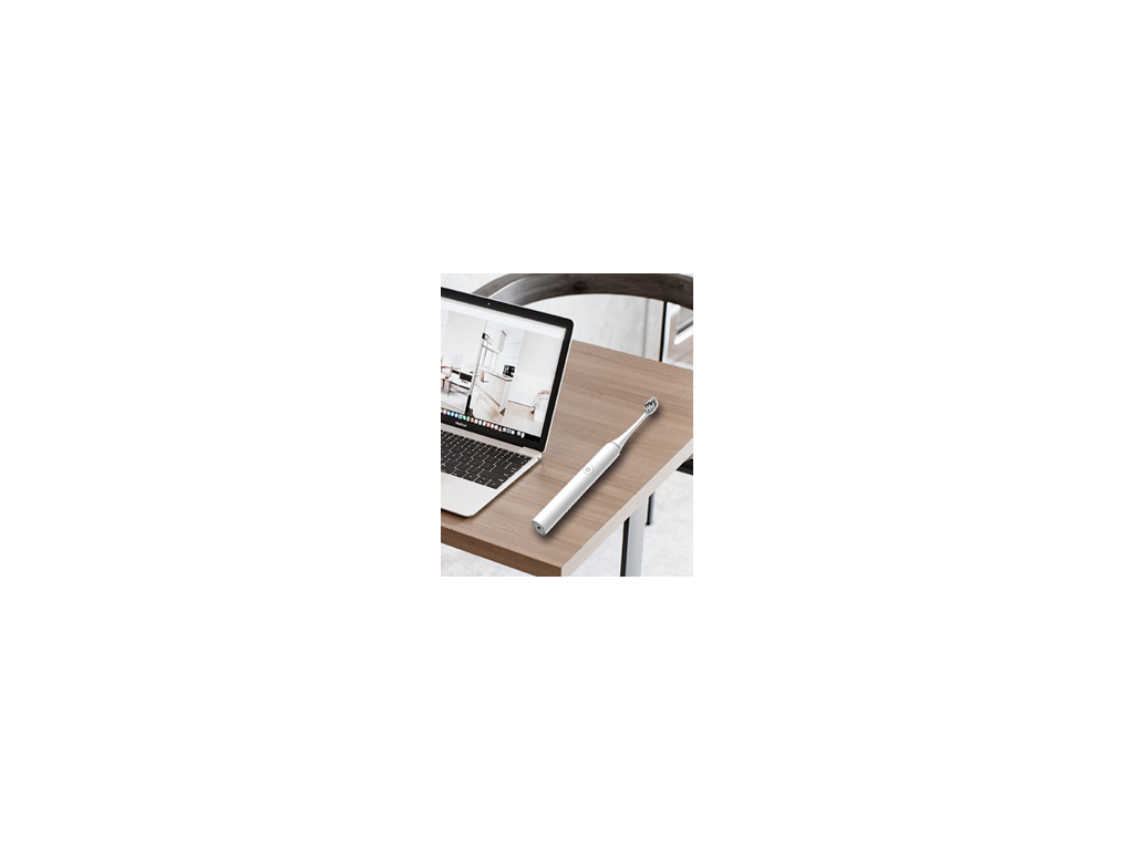 Seago SG-972-S2 Schallzahnbürste – Weiß – 26,9 x 2,6 x 2,6 cm – 40.000 Schwingungen pro Minute – 5 Putzmodi – 2 Aufsteckbürsten