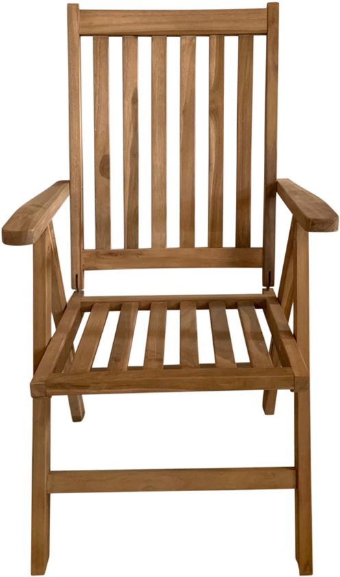 AXI Nuria Teak verstellbare Gartenstühle – Klappbare Gartenstühle aus Holz – 5 Positionen – 2er-Set – 100 % Teakholz – Tragkraft 180 kg – Garten, Terrasse oder Balkon
