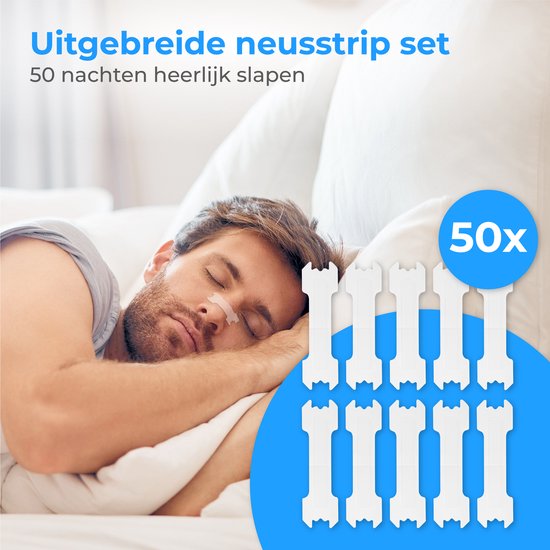 Nuvance - Nasenstreifen 50 Stück - Nasenpflaster - Transparent - Anti-Schnarch-Pflaster für guten Schlaf - Nasenspreizer - Schnarchstopp