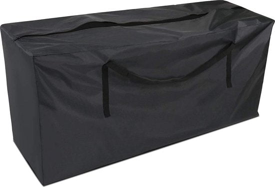 Gartenkissentasche - Schwarz - 173 x 76 x 51 cm - Aufbewahrungstasche für Gartenmöbelkissen - Gartenstuhlkissentasche - Gartenset Kissen Aufbewahrungstasche