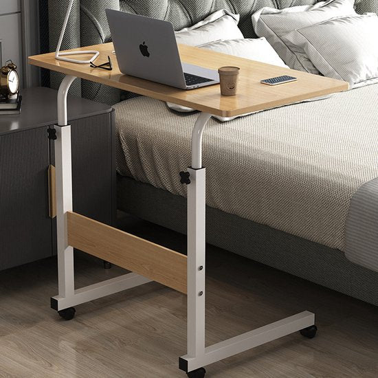 Ceruzo Laptop-Tisch - Mobiler Betttisch - Höhenverstellbar 80cm-Home Office -60x40cm-Holzoptik