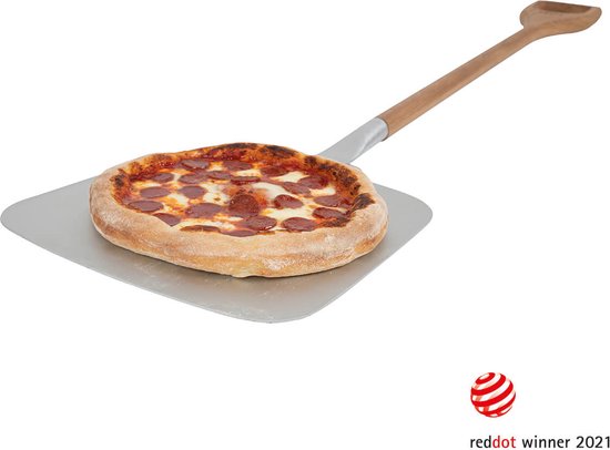 Boska Pizzaservice L Barbecue - Für Gastronomie und Haushalt - Hohe Qualität - Aluminium - Eichenholz