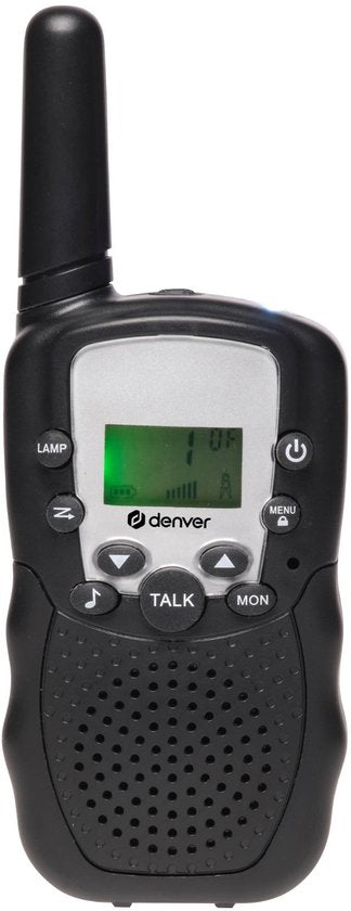 Denver Walkie-Talkie - 8 Kanäle - Bis zu 5 km Reichweite - 2er-Set - Taschenlampe - WTA449