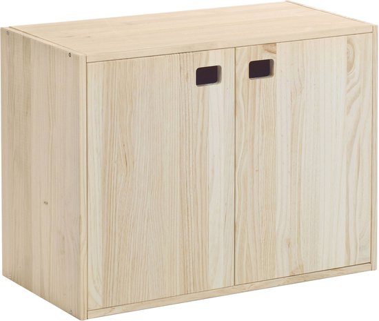 Astigarraga Wandschrank mit Türen – PEFC-zertifiziertes Kiefernholz – 71 x 53 cm – Sideboard – TV-Möbel – TV-Schrank