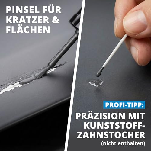 Licargo Lackstift – Anthrazitgrau matt RAL 7016 – Reparaturlack für Autos, Felgen und Metall – mit Präzisionspinsel