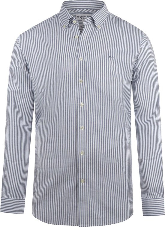 McGregor Hemd Oxford Streifen Blau - Größe XL - Männer - Hemden Casual