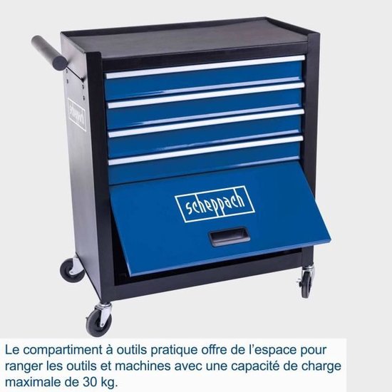 Scheppach – TW1300 – Werkstattwagen – 4 Schubladen – 120 kg