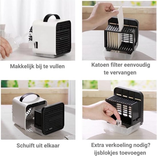 TIKKENS Mini-Luftkühler / Ventilator / Tischventilator / Luftkühler - Dunkelgrün