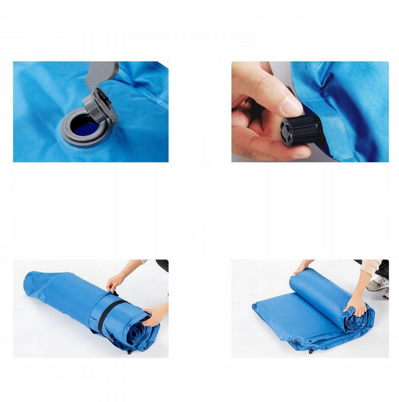 Coast Campingmatte - Selbstaufblasend - 2 Personen - 186 x 130 x 4cm - Blau