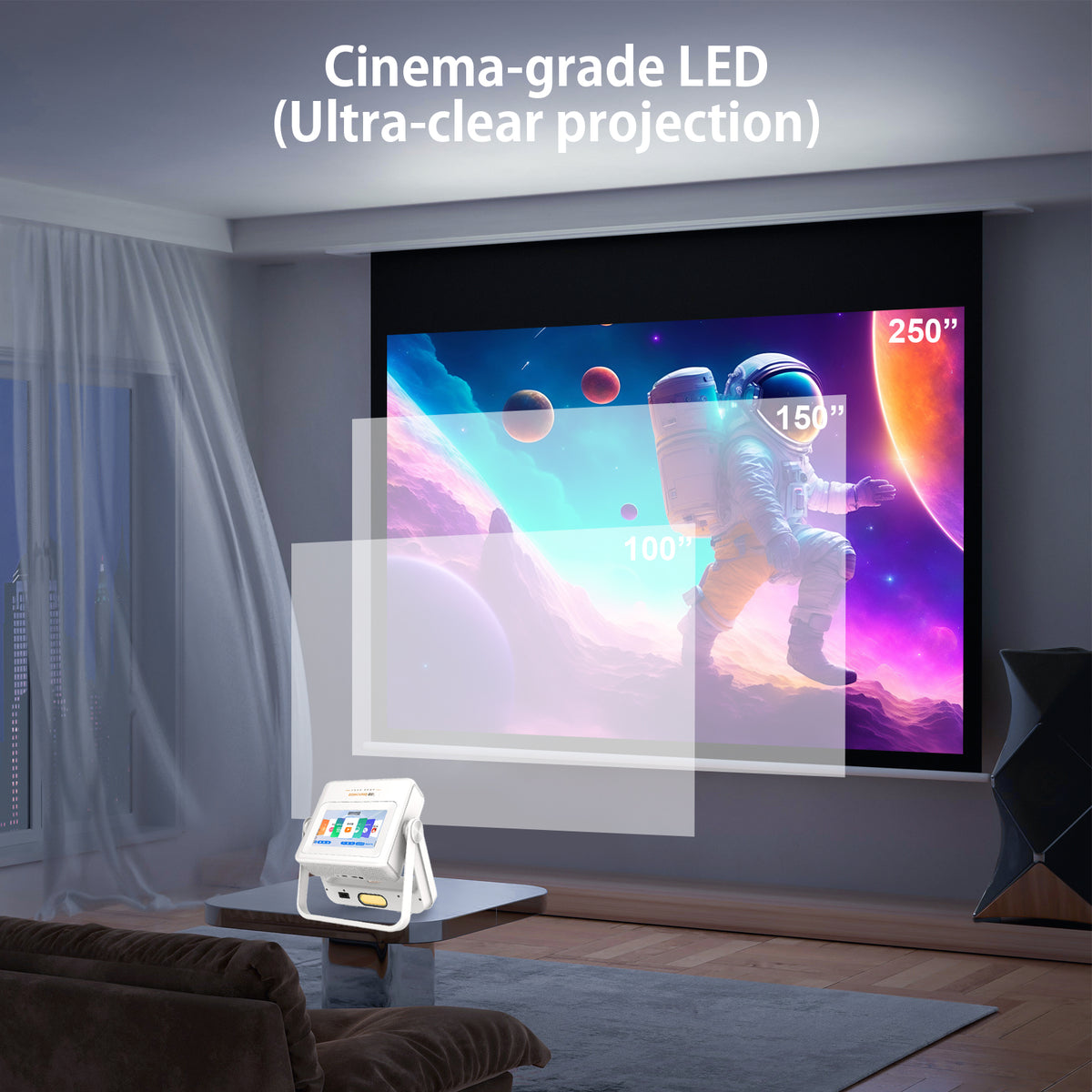 XBJ-Outdoor-Projektor mit Touch-Tablet – 300-Zoll-Riesenbildschirm für das Heimkino