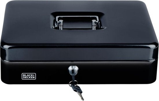 BLACK+DECKER Spardose - Spardose inkl. 2 Schlüssel - 30.5 x 8.5 x 24 CM - Metall - Schwarz