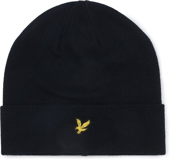 Lyle & Scott Mütze aus Wollmischung, Marineblau – Einheitsgröße – Herren