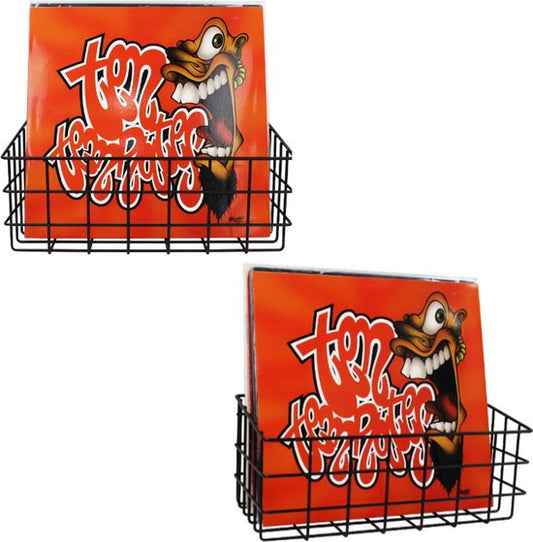 Aufbewahrungsregal für LP-Schallplatten - Wandregal zur Aufbewahrung von LP-Schallplatten an der Wand - 2er-Set