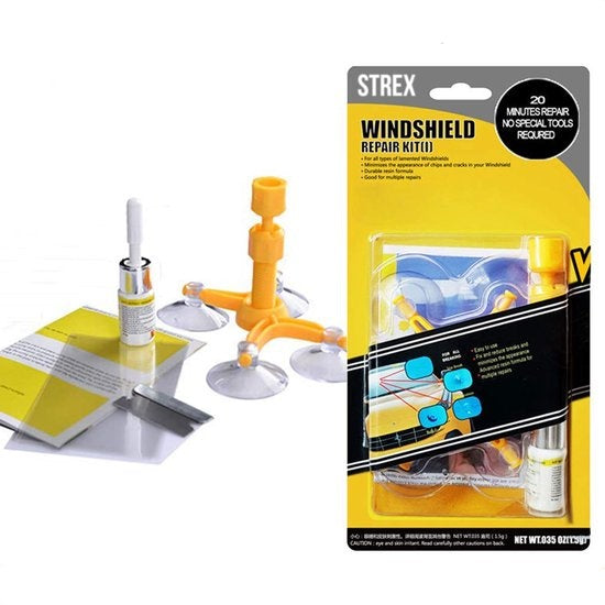 Autoglas-Reparaturset | Autoglas selbst reparieren | Riss im Glas reparieren | Stern im Glas reparieren | Auto vorwärts