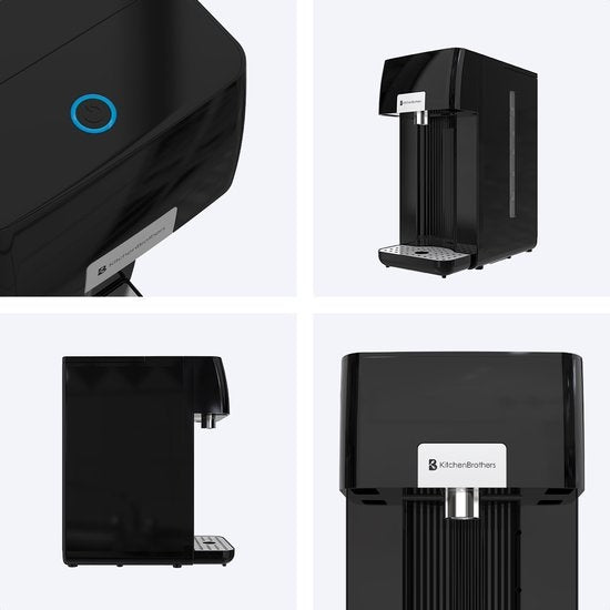 KitchenBrothers Heißwasserspender - 100grad - 250 ml - 2.5L - Schwarz