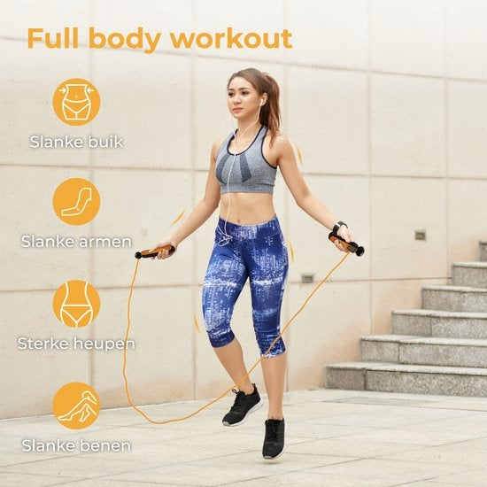 Nuvance - Professionelles Sportsprungseil mit digitalem Zähler - für Erwachsene und Kinder - einstellbar - Springseil - Speedrope