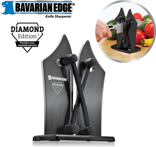Bavarian Edge Diamond Edition – Messerschärfer – Messerschärfer Deluxe – Pro-Edition mit integrierten Diamantpartikeln – macht alle Messer wieder scharf