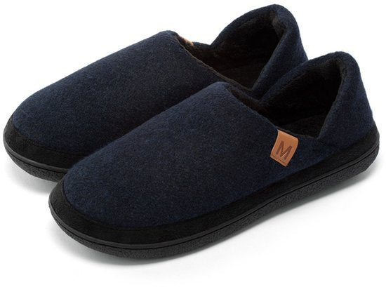 Milanoro - Bequeme, warme Herren Hausschuhe - Navy - 41-42